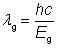 band gap wavelength