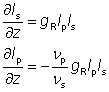 interaction of two beams via Raman scattering