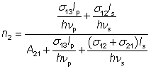 steady-state upper-state population in erbium