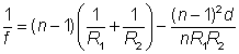 focal length of a lens