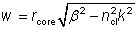 w parameter of fiber mode