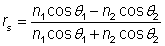 Fresnel r_s