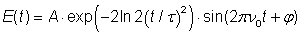 description of Gaussian pulse