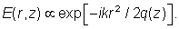 E field with q parameter