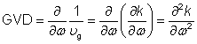 group velocity dispersion