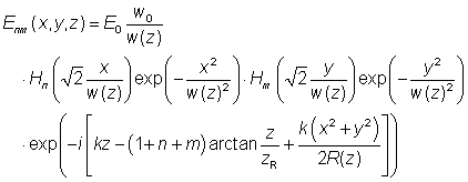 Hermite--Gaussian beam