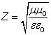 impedance of an optical material