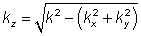 z component of wave vector