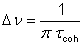 relation of linewidth and coherence time