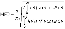 Petermann II mode field diameter definition