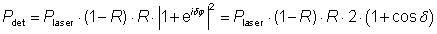 output signal of Michelson interferometer