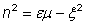 refractive index from epsilon, mu and xi