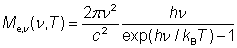 spectral exitance of blackbody radiation