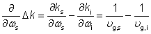 change in phase mismatch