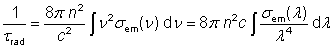 radiative lifetime