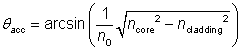 acceptance angle of fiber