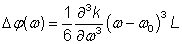 phase corresponding to third-order dispersion