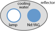 lamp-pumped rod