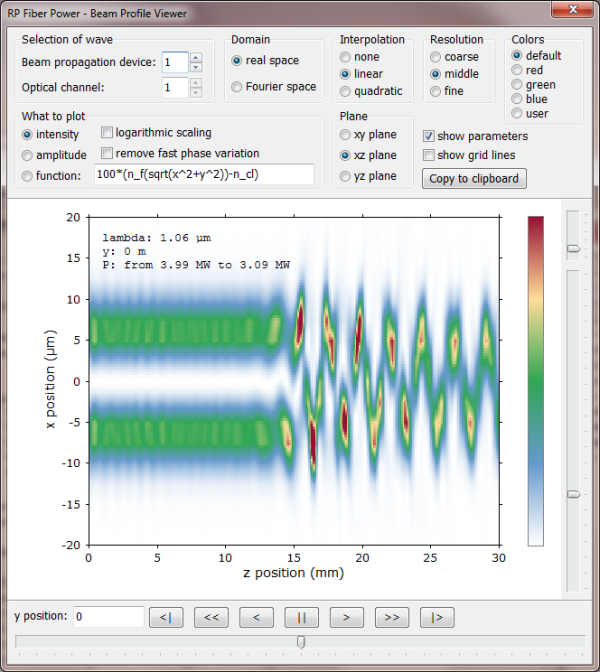 beam profile viewer