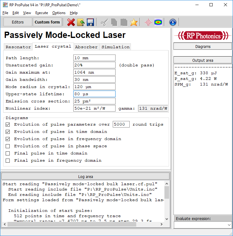 custom form for mode-locked lasers