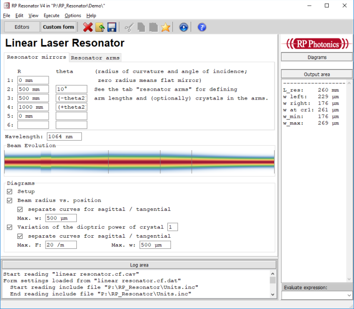 form for linear resonator